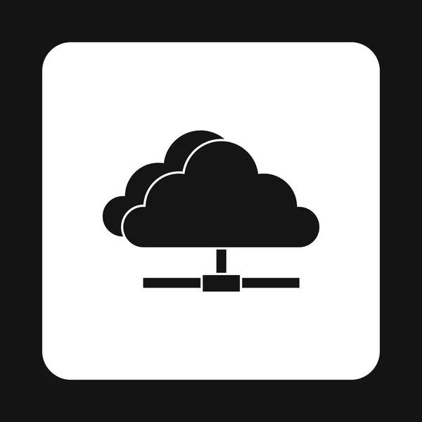 Ícone de conexão de rede na nuvem, estilo simples — Vetor de Stock