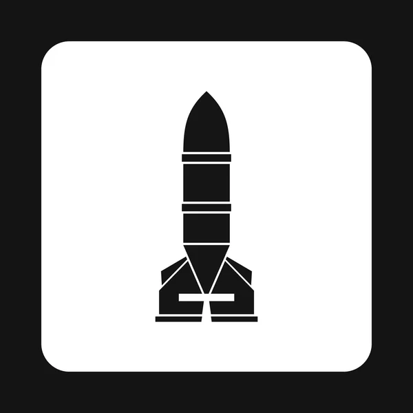 Rocket bomb icon, simple style — Stock Vector