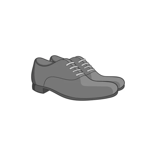经典男装鞋图标，黑色单色样式 — 图库矢量图片