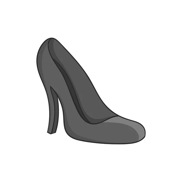 Kadın Ayakkabı simge, siyah tek renkli stil — Stok Vektör