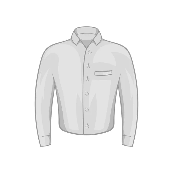 Icono de camisa para hombre, estilo monocromo negro — Vector de stock