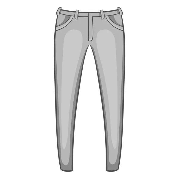 Icône jeans homme, style monochrome noir — Image vectorielle
