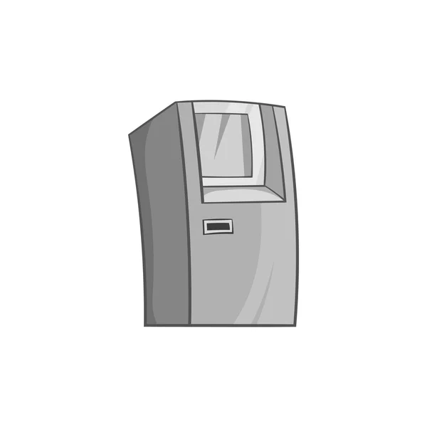 Иконка банкомата, черный монохромный стиль — стоковый вектор