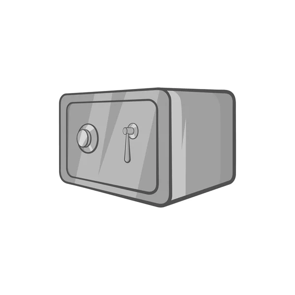 Ícone da caixa de depósito de segurança, estilo monocromático preto — Vetor de Stock