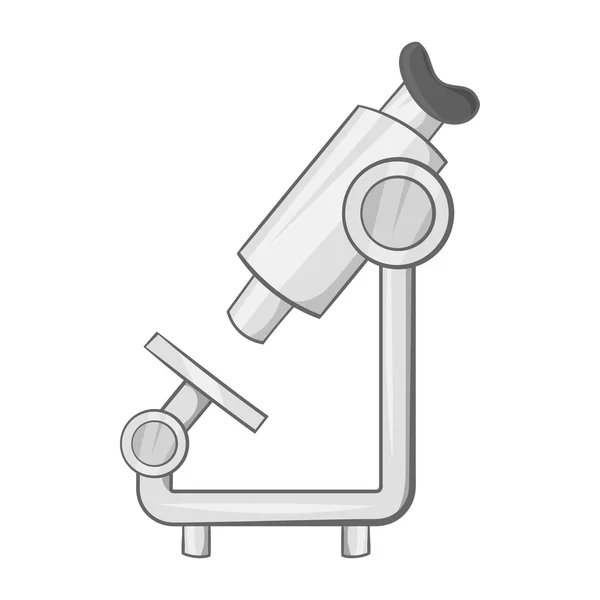 Ícone de microscópio, estilo monocromático preto —  Vetores de Stock