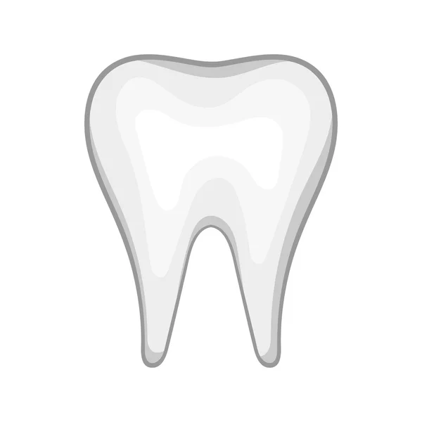 Икона зуба, черный монохромный стиль — стоковый вектор