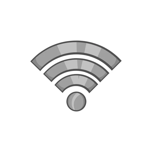 Wi-fi icon, black monochrome style — Stok Vektör