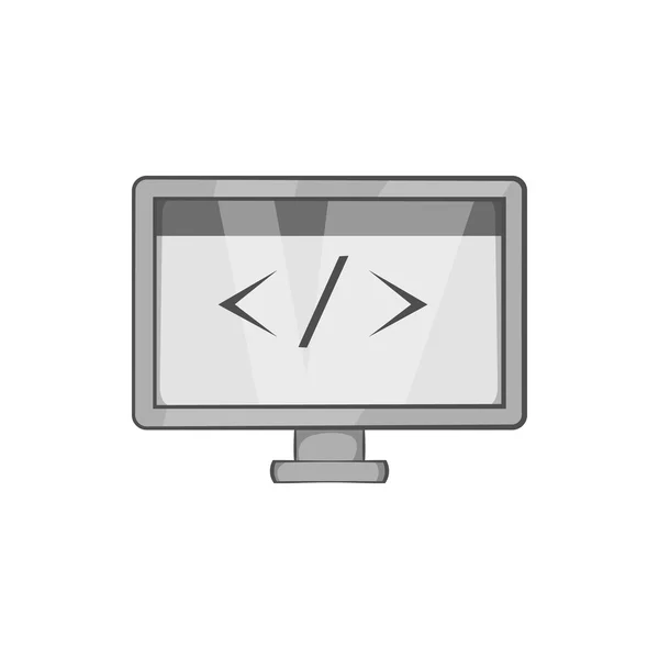 Monitor com sinal à esquerda ícone direito — Vetor de Stock