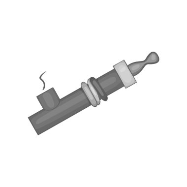 Sigara esrar simge, siyah tek renkli stil