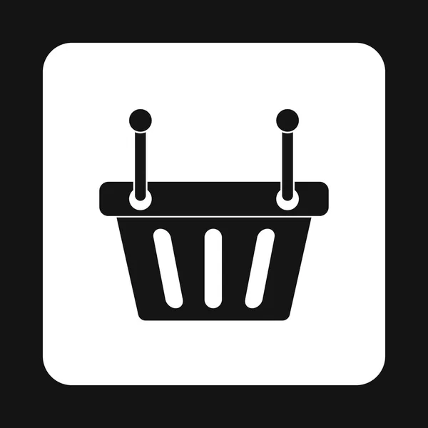 Icono de cesta de la compra, estilo simple — Vector de stock