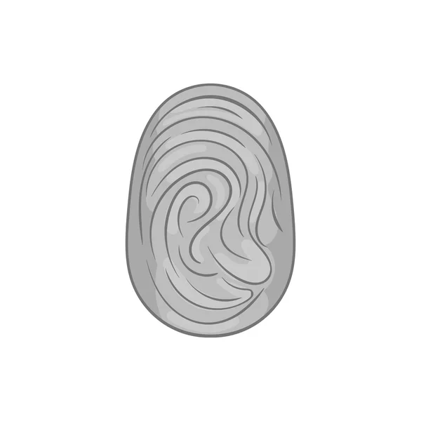 Icono de huella dactilar, estilo monocromo negro — Archivo Imágenes Vectoriales