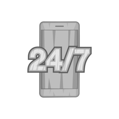 Yuvarlak saat telefon destek simgesi