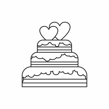Düğün pastası simgesi, taslak biçimi