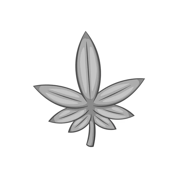 Icône marijuana, style monochrome noir — Image vectorielle