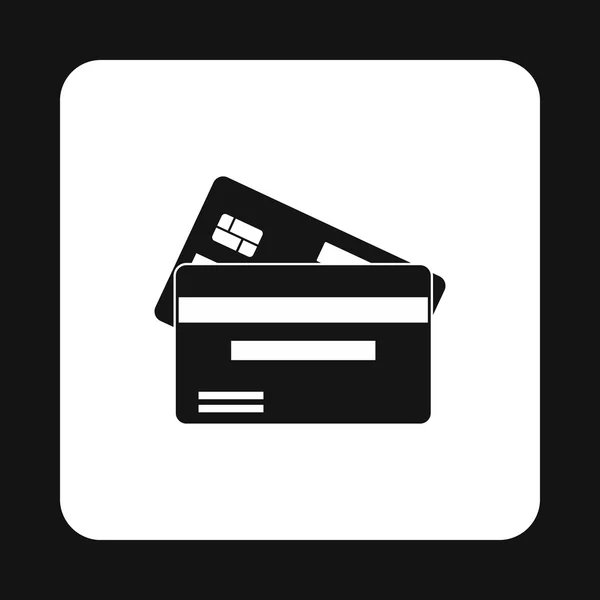 Ikona kart kredytowych, prosty styl — Wektor stockowy