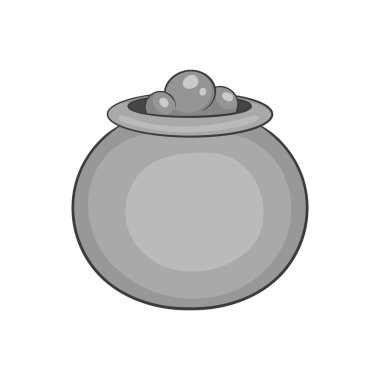 Kazan Büyücü kutsal kişilerin resmi, siyah tek renkli stil