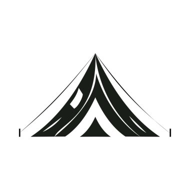 Çadır simgesi, basit tarzı