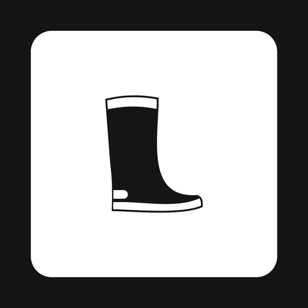 Icona stivali di gomma, stile semplice — Vettoriale Stock