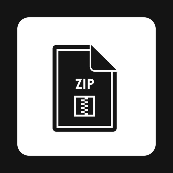 Ikona pliku Zip, prosty styl — Wektor stockowy