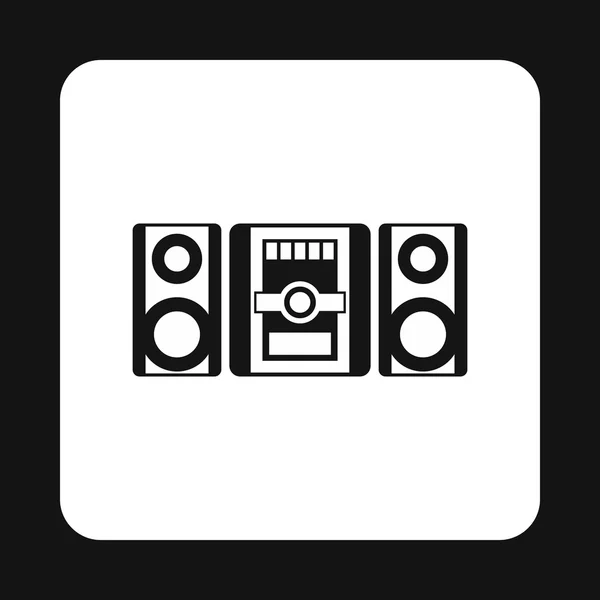 Zenei központ ikon, egyszerű stílus — Stock Vector