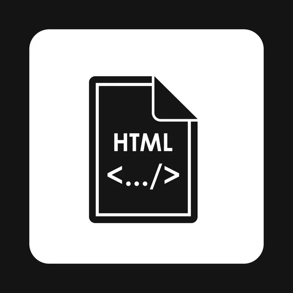 Ícone de arquivo HTML, estilo simples — Vetor de Stock
