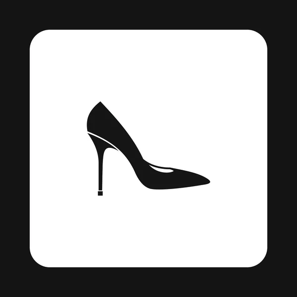 Zapato de mujer con tacón alto icono, estilo simple — Archivo Imágenes Vectoriales