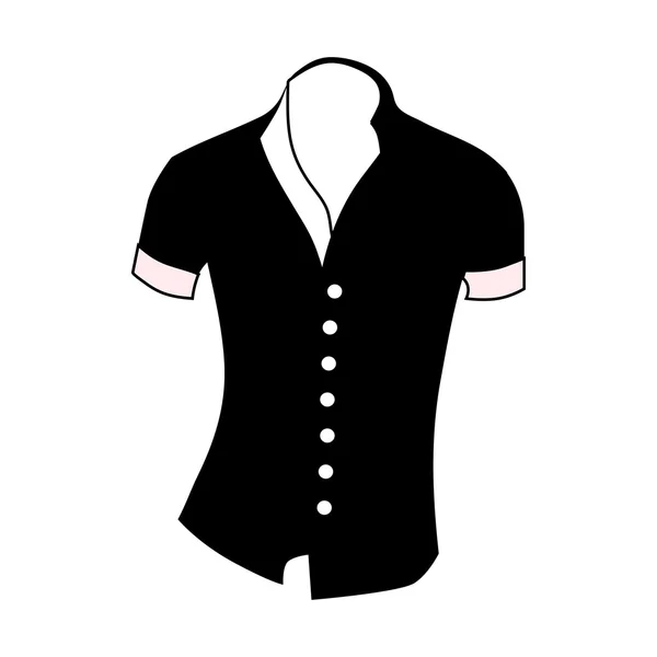 Camisa masculina ícone manga curta, estilo simples — Vetor de Stock
