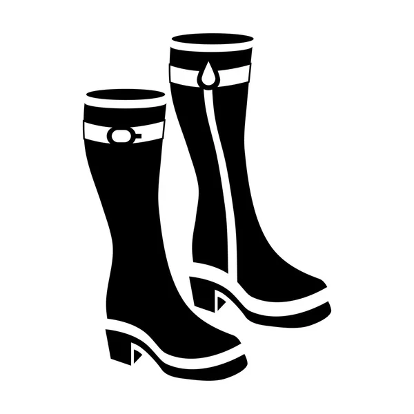 Botas para mujer icono, estilo simple — Archivo Imágenes Vectoriales