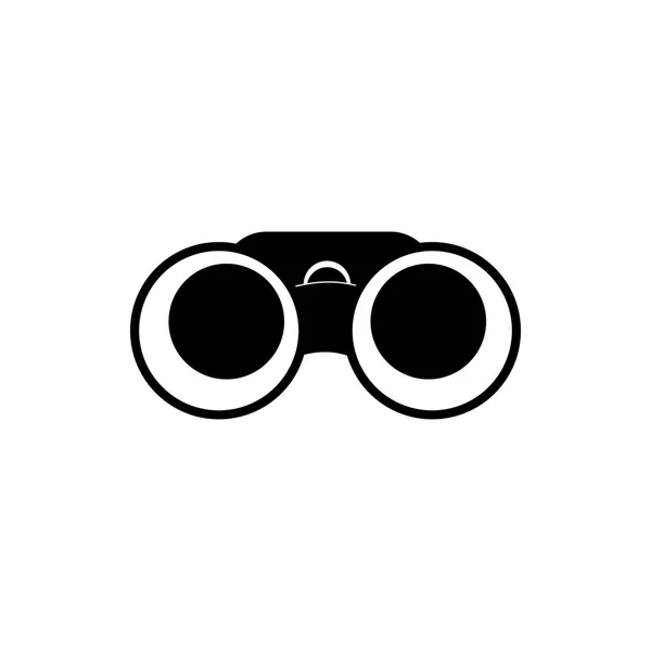双眼鏡アイコン、シンプルなスタイル — ストックベクタ