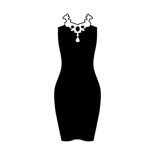 여성 드레스 아이콘, 간단한 스타일 — 스톡 벡터