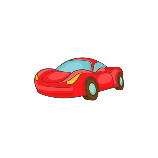 Kleine rote italienische Auto-Ikone, Cartoon-Stil — Stockvektor