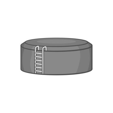 Tank depolama simge, siyah tek renkli stil