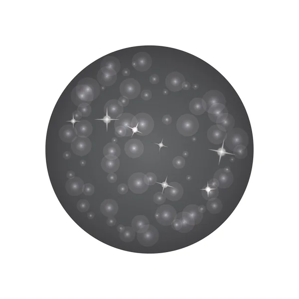 Buborék-univerzumok több izzó fraktál ikon — Stock Vector