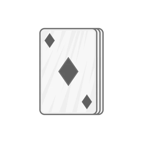 Піктограма Ace з діамантів, чорний монохромний стиль — стоковий вектор