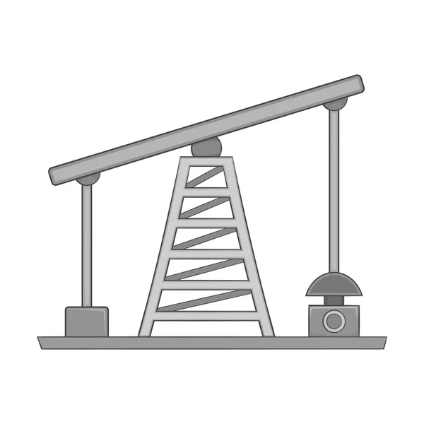 Icono de la bomba de aceite, negro estilo monocromo — Vector de stock