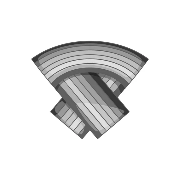 Band-Symbol, schwarzer monochromer Stil — Stockvektor