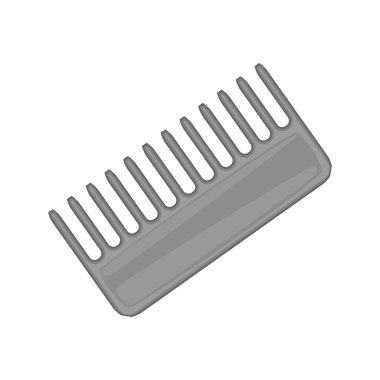 Saç fırçası Kuaför tarak simge, siyah tek renkli stil