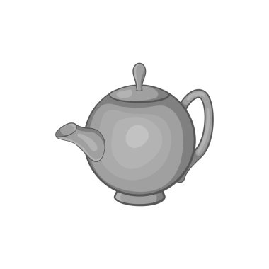 Su ısıtıcısı simge, siyah tek renkli stil