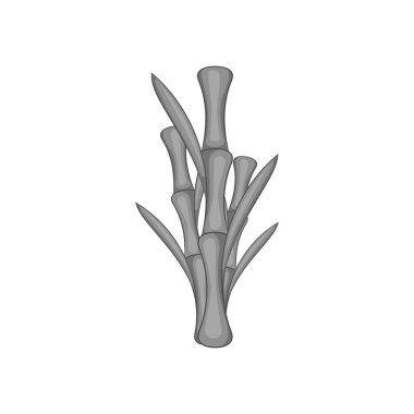 Bambu simge, siyah tek renkli stil