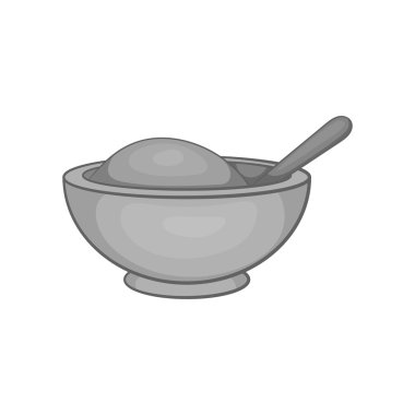 Spa simgesi için bardak Clay, siyah monokrom tarzı