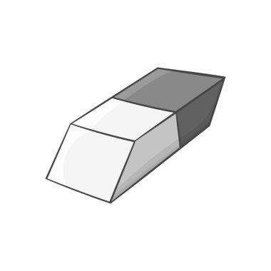 Silgi simgesi, siyah tek renkli stil