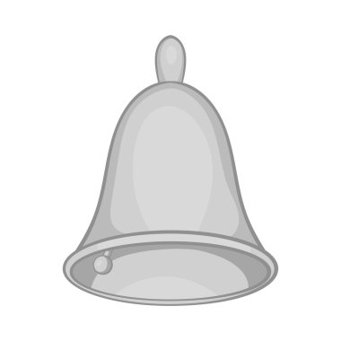 Çan simgesi, siyah tek renkli stil