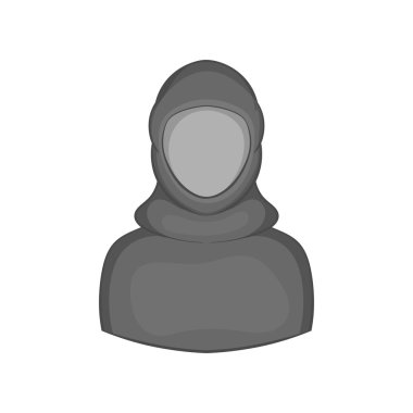 Woman arab icon, black monochrome style