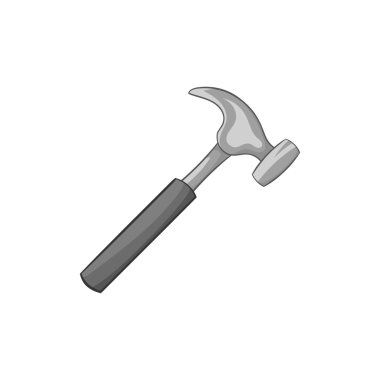 Çekiç simgesi, siyah tek renkli stil