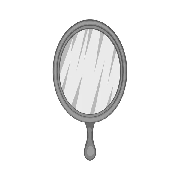 Ícone de espelho, estilo monocromático preto — Vetor de Stock
