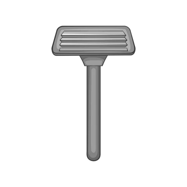 Afeitado icono de afeitar, negro estilo monocromo — Vector de stock