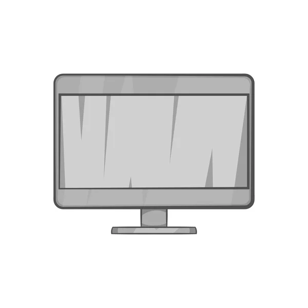 Ikona monitoru, černomonochromatický styl — Stockový vektor