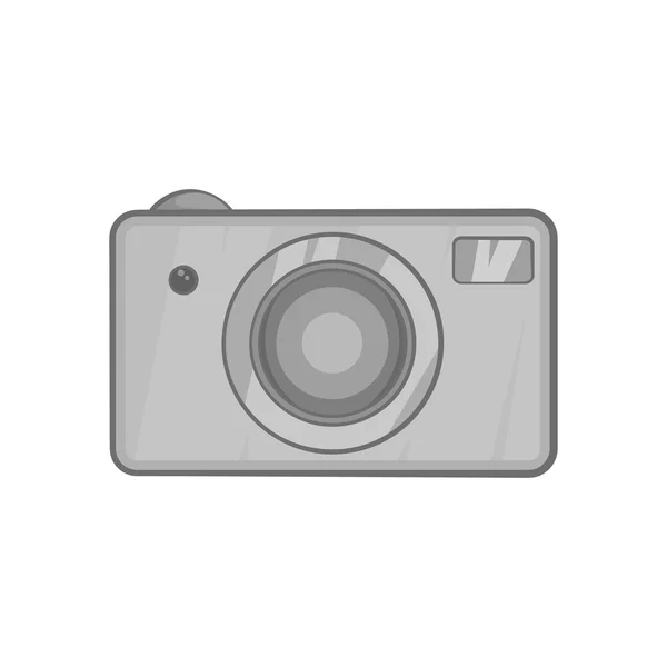 Icona della fotocamera, nero in stile monocromatico — Vettoriale Stock