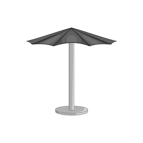 Paraguas de playa icono, negro estilo monocromo — Archivo Imágenes Vectoriales