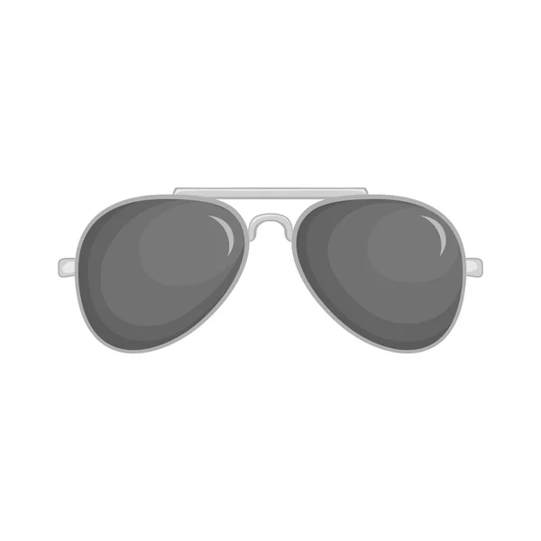 Glasögon ikon, svart svartvit stil — Stock vektor